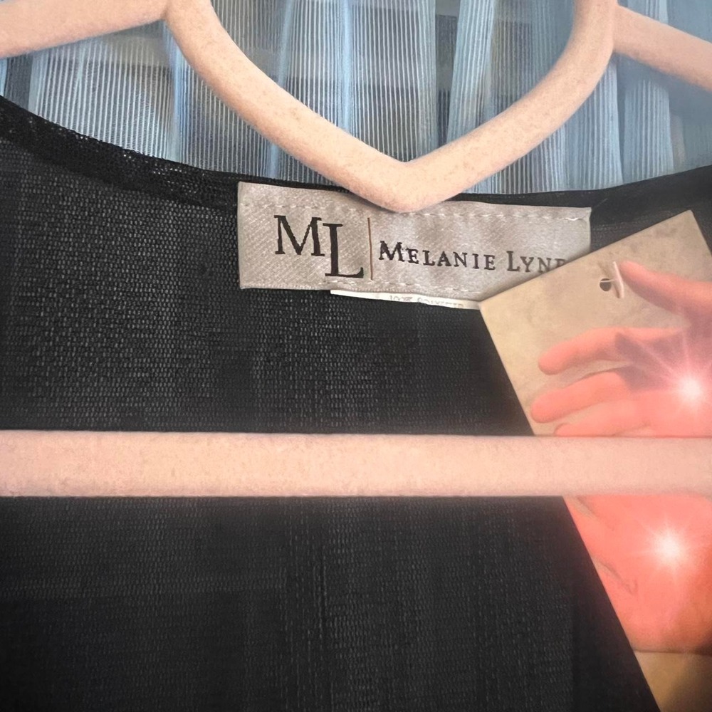 Melanie Lyne Beaded Sequin Sheer Back Top - Picture 4 of 7